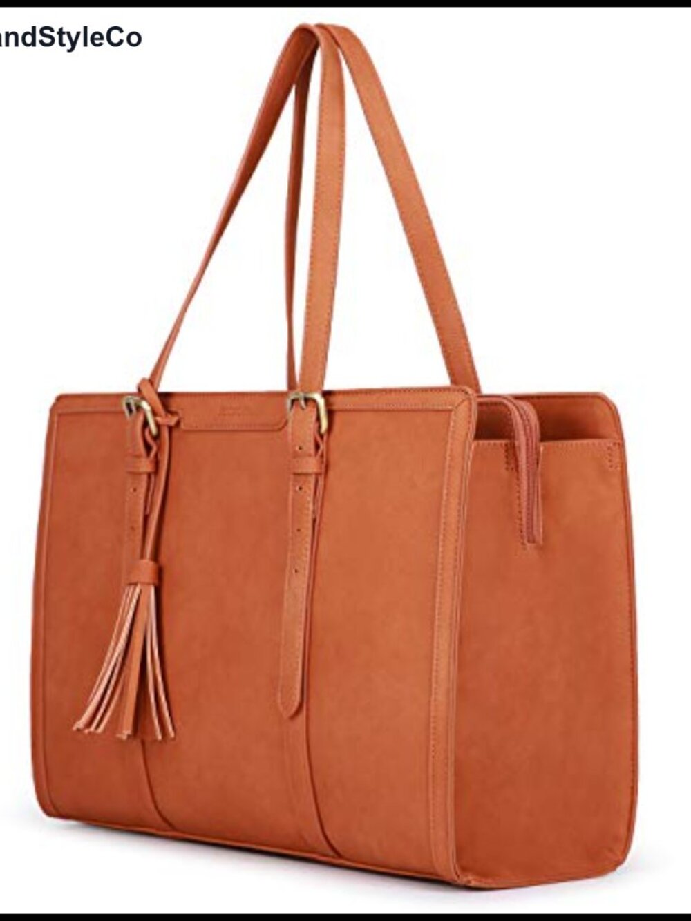 Laptop Bag For Women 15.6 Inch Vegan Leather Work Tote PU Leather Business